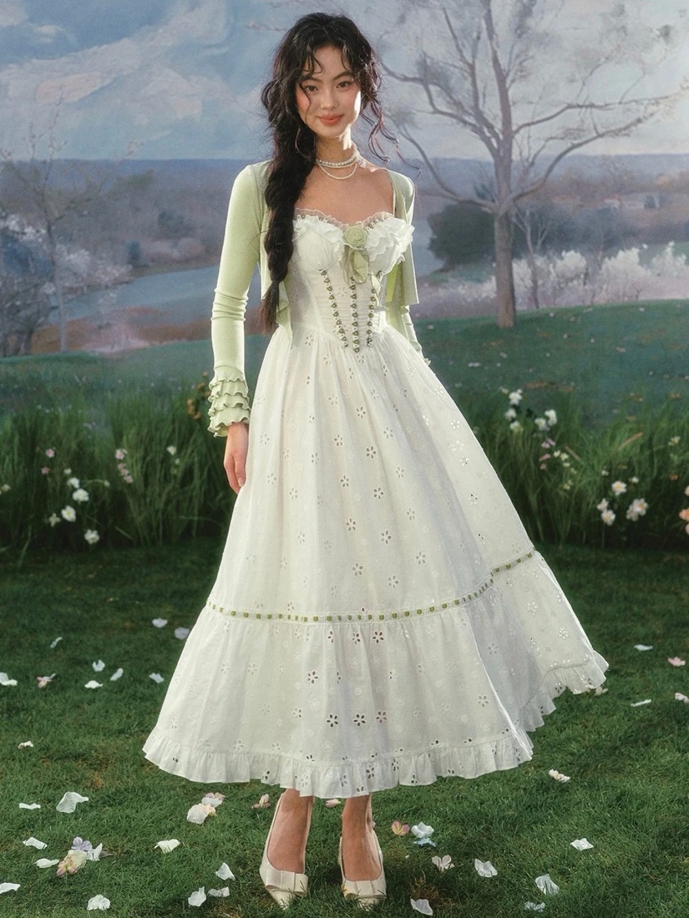 NEW LaceMade Mint in Season Corset Dress